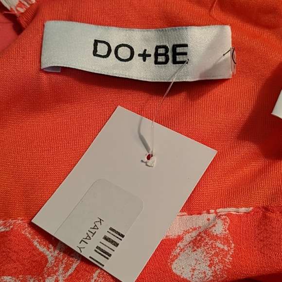 NWT DO+BE Floral Tie Back Halter Crop Top - Picture 5 of 6